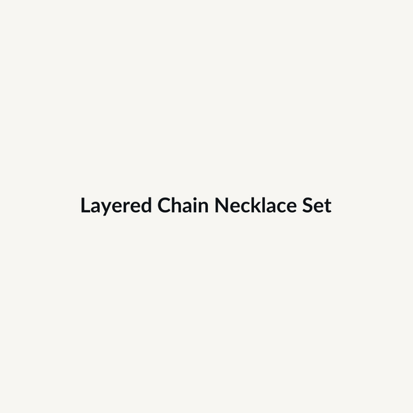 Layered chain necklace set in gold finish